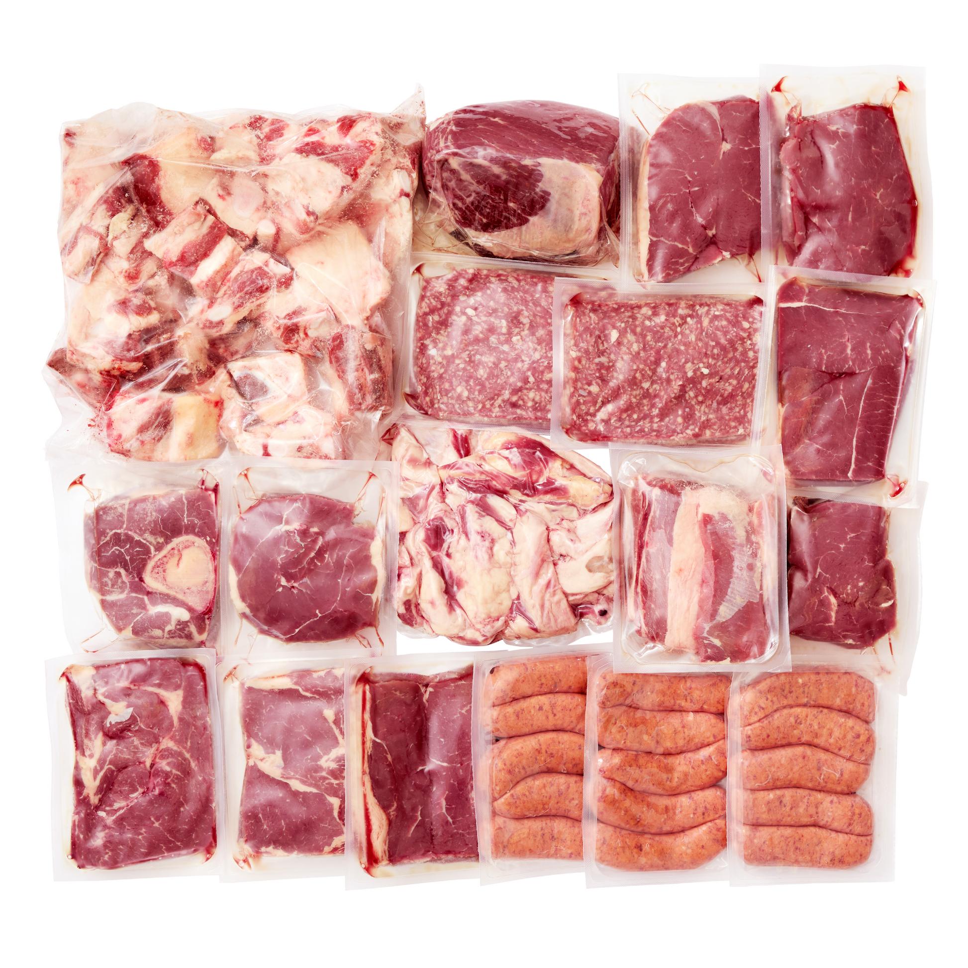 Portioned bulk beef